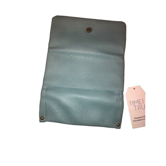 Time‎ and Tru Teal w Gold Accent Farrah Flap Front Soft Wallet NWT - Picture 7 of 7